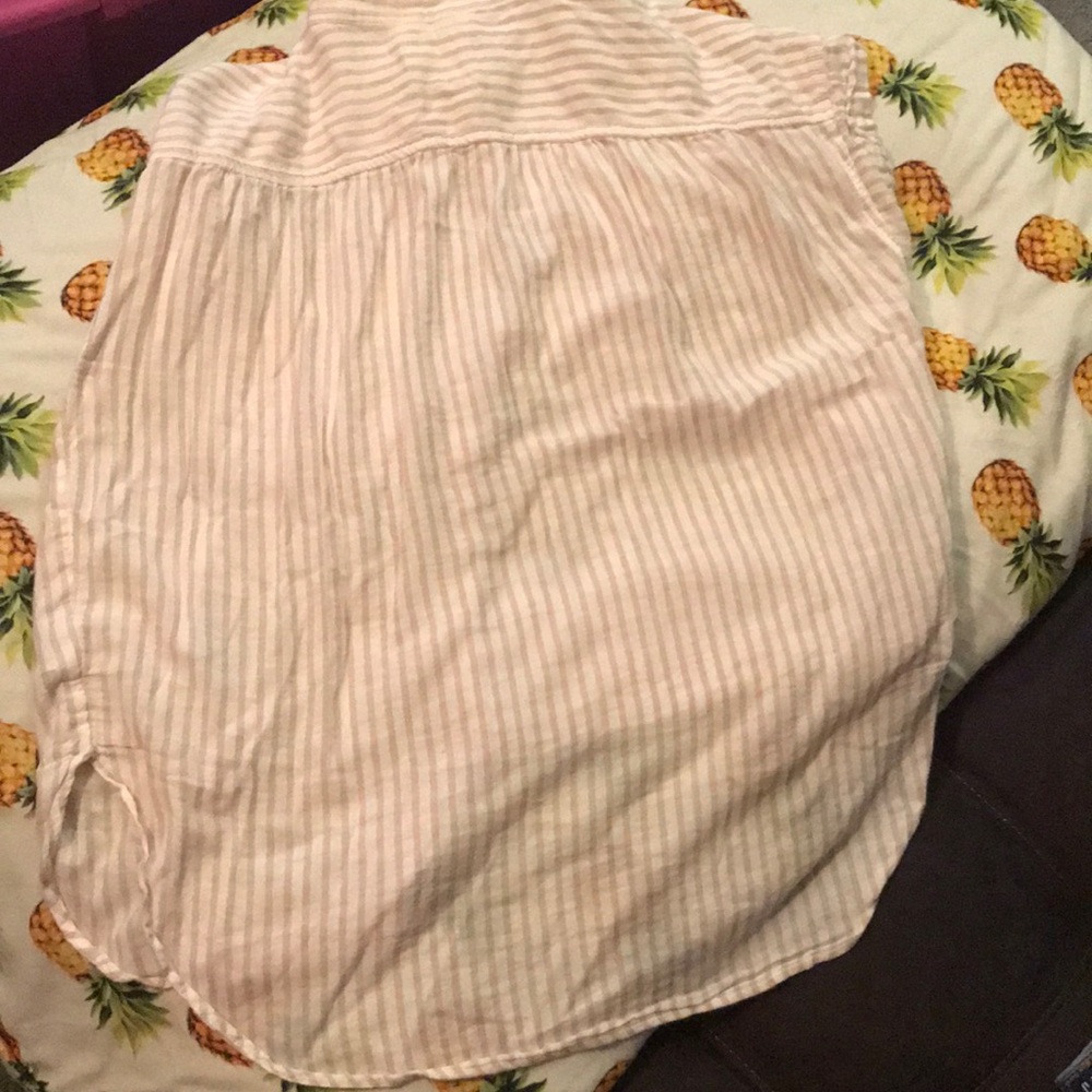 Stripped Button Down American Eagle Top - image 3